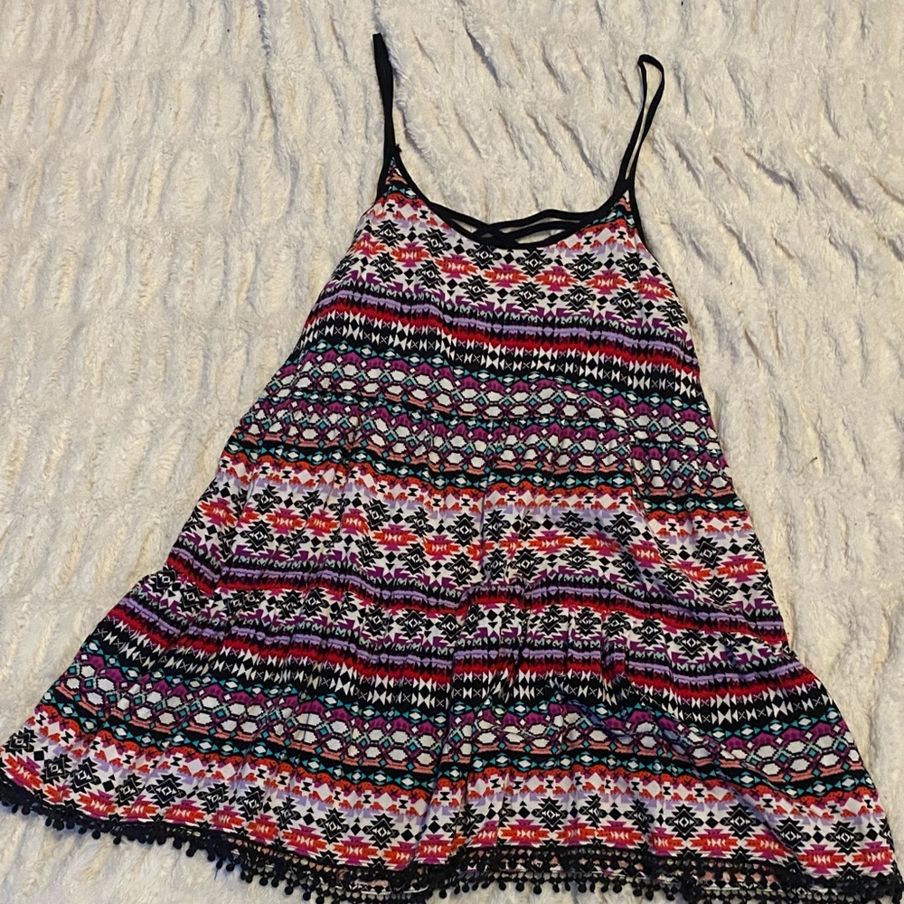 Empyre Multicolor Patterned Backless Dress